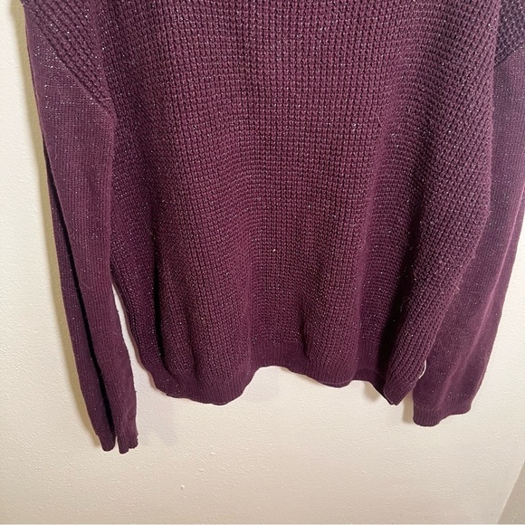 Calvin Klein Jeans Scoop Neck Sweater Purple Metallic L - Picture 3 of 9